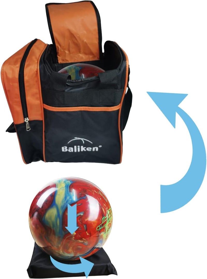 BALIKEN Single Bowling Ball Bag with Padded Ball Holder, The Bowling Bag Fits 1 Bowling Balls & Pair of Men Shoes in Size 13 - Image 4